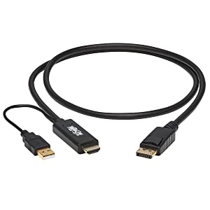 Tripp Lite HDMI to DisplayPort Adapter Cable Active 4K USB Power M/M 1M (P567-01M)