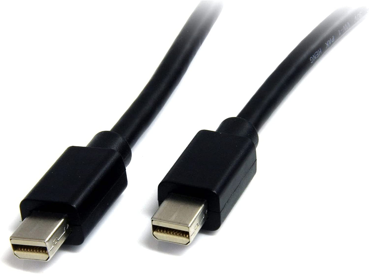 StarTech.com 6 ft Mini DisplayPort 1.2 Cable M/M - Mini DisplayPort 4k with HBR2 support - 6 feet Mini DP to Mini DP 1.2 Cable (MDISPLPORT6),Black Black 6 ft