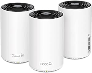 TP-Link Deco AXE5400 Tri-Band WiFi 6E Mesh System(Deco XE75 Pro) - 2.5G WAN/LAN Port, Covers up to 7200 Sq.Ft, Replaces WiFi Router and Extender, AI-Driven Mesh, New 6GHz Band, 3-Pack AXE5400 Pro, 3-pack