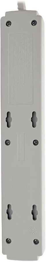 Tripp Lite Surge Protector Power Strip 120V 6 Outlet 8' Cord 990 Joule Flat Plug Gray