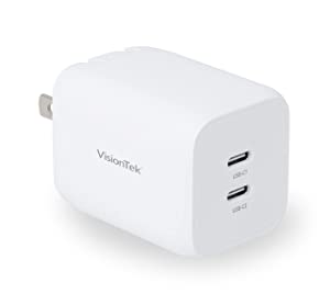 VisionTek 65W GaN II Power Adapter - 2X USB-C - 901536