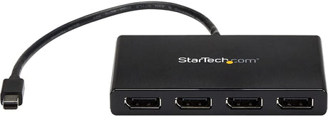 StarTech.com 4-Port Multi Monitor Adapter - Mini DisplayPort to DisplayPort MST Hub - 4x 1080p - Video Splitter for Extended Desktop Mode on Windows PCs Only - mDP to Quad DP Monitors (MSTMDP124DP) Mini DisplayPort to 4x DisplayPort