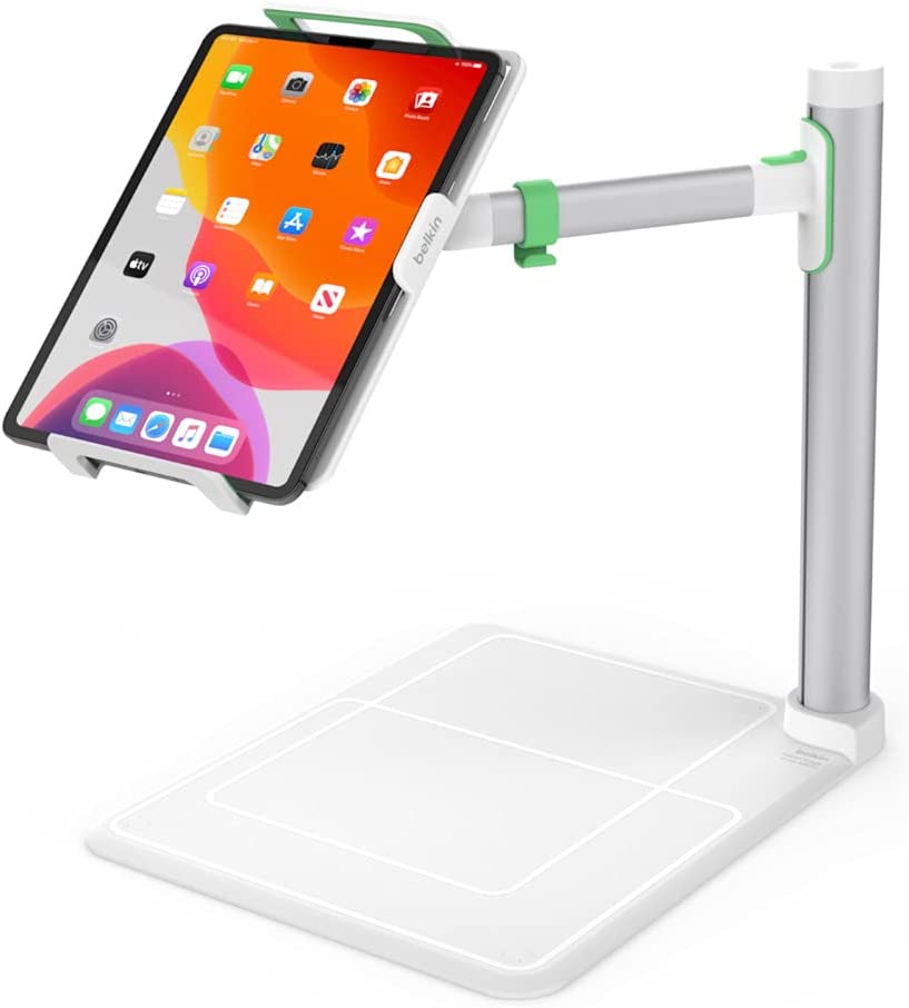 Belkin Tablet Stage Stand For Presenters, Lecturers &amp; Teachers- Adjustable &amp; Portable Tablet Holder Designed For Schools &amp; Classrooms - For iPad, iPad Pro, iPad Mini, Galaxy S4, Surface Pro &amp; More