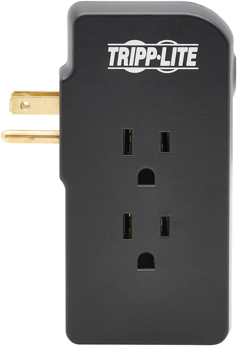 Tripp Lite Wall Surge Protector Power Strip Multi Outlet Extender, 3-Outlets &amp; 2 USB Ports, 5-15P Direct Plug, 1050 Joules, 1875 Watts &amp; Dollar 5,000 Insurance (SK3BUAM) 3-Outlets, 2 USB