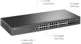 TP-Link TL-SG3428 | 24 Port Gigabit Switch, 4 SFP Slots | Omada SDN Integrated | L2+ Smart Managed | IPv6 | Static Routing | L2/L3/L4 QoS, IGMP &amp; LAG | Limited Lifetime Protection 24 Port + 4 SFP Slots