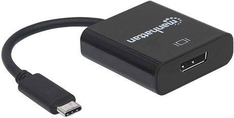 Manhattan Super High Speed ??USB 3.1 Type-C-DisplayPort Converter Connector/Converter Black USB 3.1 auf DisplayPort Konverter