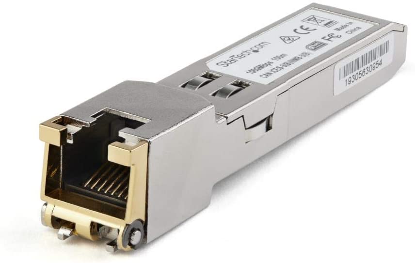 StarTech.com Cisco GLC-TE Compatible Module - 1000BASE-T Copper Industrial Gigabit Ethernet Transceiver - SFP to RJ45 Cat6/Cat5e 100m Extended Temp - Cisco Firepower, IE 2000, C9500, C2960 (GLCTEST)