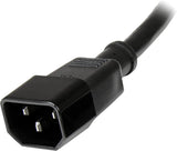 StarTech.com 6ft (1.8m) Heavy Duty Extension Cord, IEC 320 C14 to IEC 320 C13 Black Extension Cord, 15A 125V, 14AWG, Heavy Gauge Power Extension Cable, Heavy Duty AC Power Cord, UL Listed (PXT100146) 6 ft/2 m 14 AWG