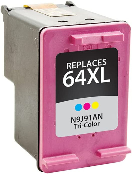 Clover imaging group Clover Imaging Remanufactured High Yield Ink Cartridge Replacement for HP 64XL N9J91AN, Tri-Color