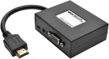 Tripp Lite 2-Port HDMI to VGA Splitter (M/2F), Audio/Video Adapter, HDMI to HD15, 1080p (P131-06N-2VA-U) HDMI to 2-Port VGA + Audio