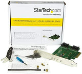 StarTech.com 3-port M.2 SSD (NGFF) Adapter Card - Supports 1x PCIe (NVMe) M.2 SSD, 2x SATA III M.2 SSDs - PCIe 3.0 Adapter (PEXM2SAT32N1) 1x M.2 NVMe/ 2x M.2 SATA |2x SATA