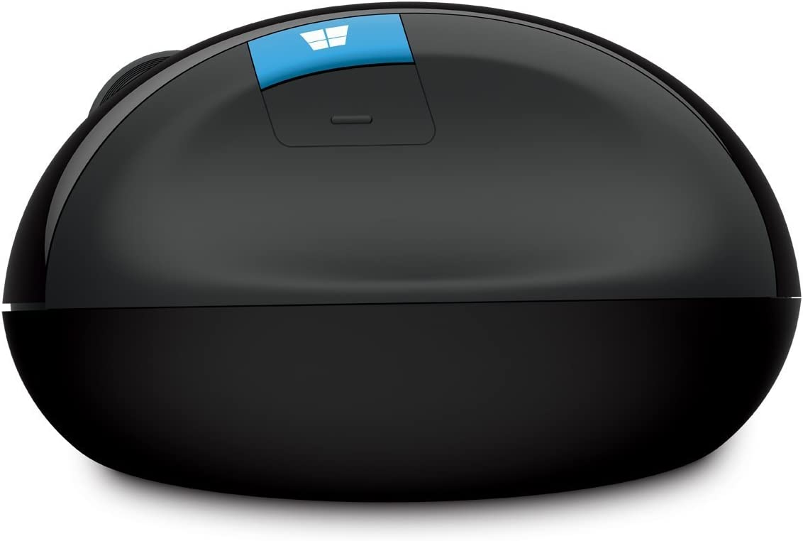 Microsoft Sculpt Ergonomic Mouse, Black - Wireless Mouse for Natural Wrist Comfort with 4-Way Scroll Wheel for PC/Laptop/Desktop, works with Mac/Windows 8/10/11 Computers