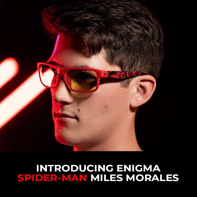 Gunnar optiks GUNNAR - Gaming Glasses - Blocks 65% Blue Light - Enigma Spider-man Amber Lens