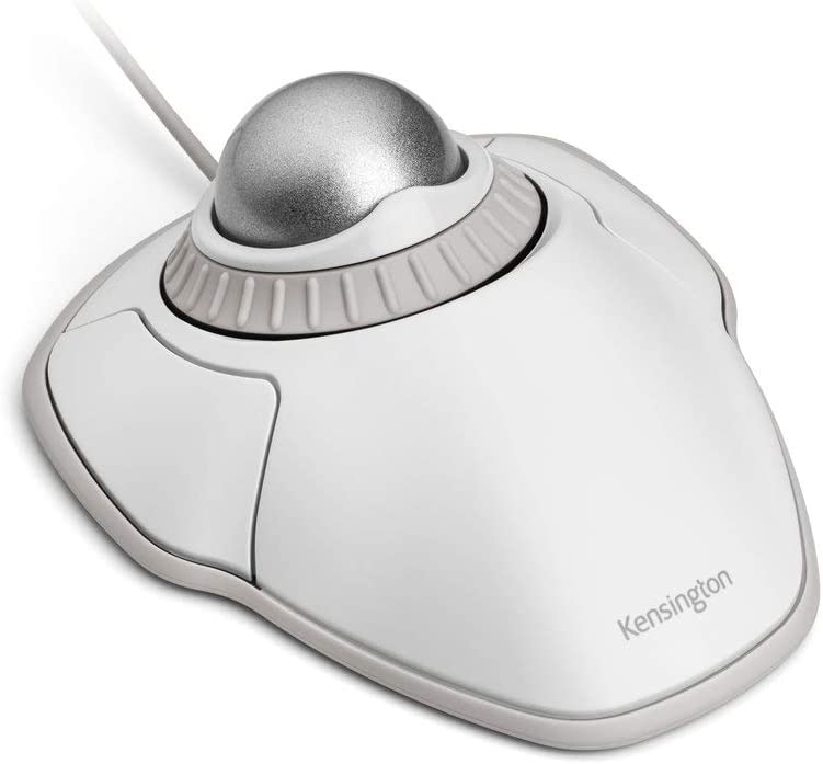 Kensington Orbit Trackball Mouse with Scroll Ring (White) (K72500WW) White-Grey wired usb Mouse