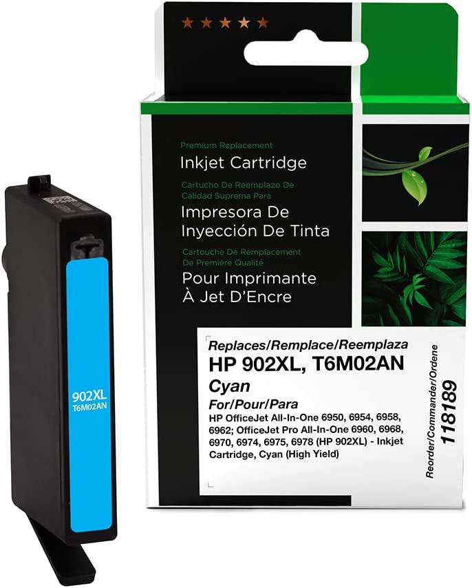 Clover imaging group Clover Remanufactured Ink Cartridge Replacement for HP T6M02AN (HP 902XL) | Cyan | High Yield