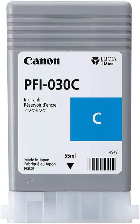 Cyan Ink 55m (PFI-030C) for Canon imagePROGRAF TA-20 and TA-30