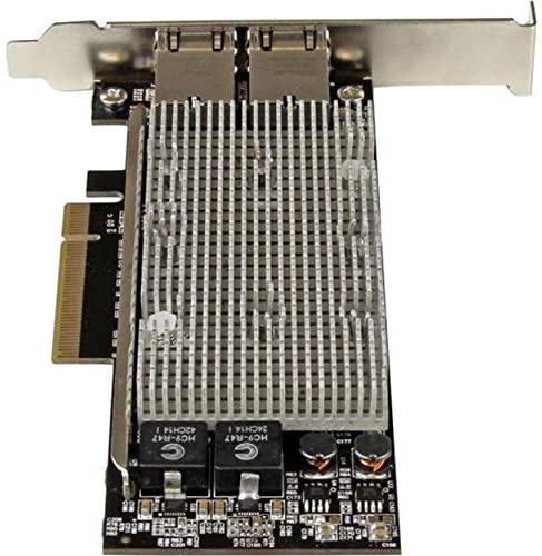 StarTech.com 2-Port 10Gb PCIe NIC with Native Link Aggregation - 10Gbase-t Ethernet Card - 100/1000/10000 Mbps LAN Card (ST20000SPEXI) 4.7" x 0.8" x 6.4" 2 Port