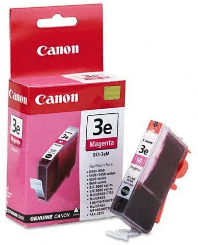 Canon BCI3EM (BCI-3E) Ink Tank, 520 Page-Yield, Magenta