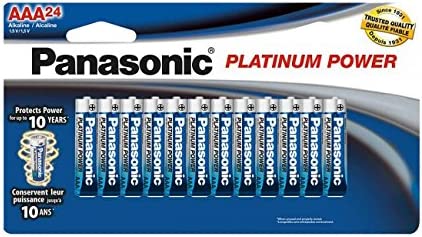 Panasonic Energy Corporation LR03XE/24B Platinum Power AAA Alkaline Batteries, Pack of 24 24 Pack