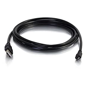 C2g/ cables to go C2G 27423 Micro USB Cable - USB 2.0 A Male to Micro-USB B Male Cable, Black (1 Foot, 0.3 Meters)