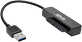 Tripp Lite 6in USB 3.0 SuperSpeed to SATA III Adapter Cable w/ UASP, 2.5in SATA Hard Drives, Black (U338-06N-SATA-B)