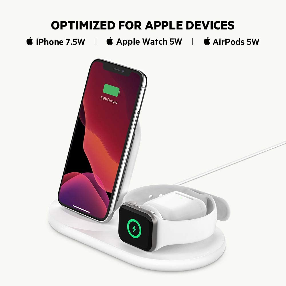 Belkin 3-in-1 Wireless Charger (Wireless Charging Station for