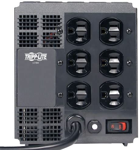 Tripp Lite 1800W Line Conditioner, AVR Surge Protection, 120V, 15A, 60Hz, 6 Outlet, 6 ft. Cord, 2 Year Warranty &amp; $25,000 Insurance (LC1800)