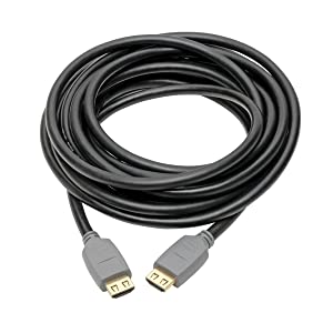 Tripp Lite High Speed 4K HDMI 2.0a Cable with Gripping Connectors (M/M), Black, 15 ft. (P568-015-2A)