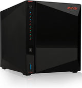 Asustor AS5304T - 4 Bay NAS, Intel Celeron Quad-Core, 2 2.5GbE Ports, 4GB RAM DDR4, Gaming Network Attached Storage, Personal Private Cloud (Diskless)