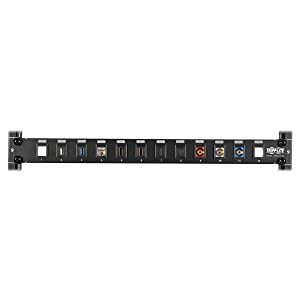 Tripp Lite 12-Port Keystone Blank Patch Panel RJ45, USB, HDMI, Cat5e / Cat6 Rackmount Unshielded 2URM TAA (N062-012-KJ)