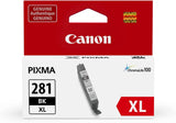 Canon CLI-281XL Black Ink Tank, Compatible to TR8520,TR7520,TS9120,TS8120 and TS6120 Printers Black XL Ink