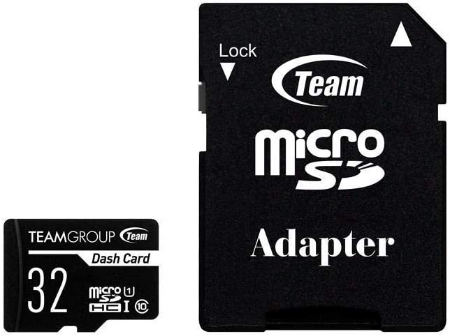 TEAMGROUP Dash Card 32GB for Dash Cam MicroSDHC UHS-I U1 High Compatibility Flash Memory Card with Adapter for Outdoor, Sports, Full HD Shooting