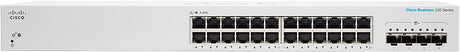 CISCO DESIGNED CBS220-24T-4X Smart Switch | 24 Port GE | 4x10G SFP+ | 3-Year Limited Hardware Warranty (CBS220-24T-4X-NA) 24-port GE / 4 x 10G uplinks