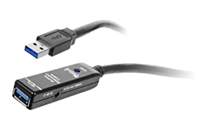 SIIG USB 3.0 Active Repeater Cable 20-Meters (JU-CB0811-S1) Black 20 Meters USB 3.0