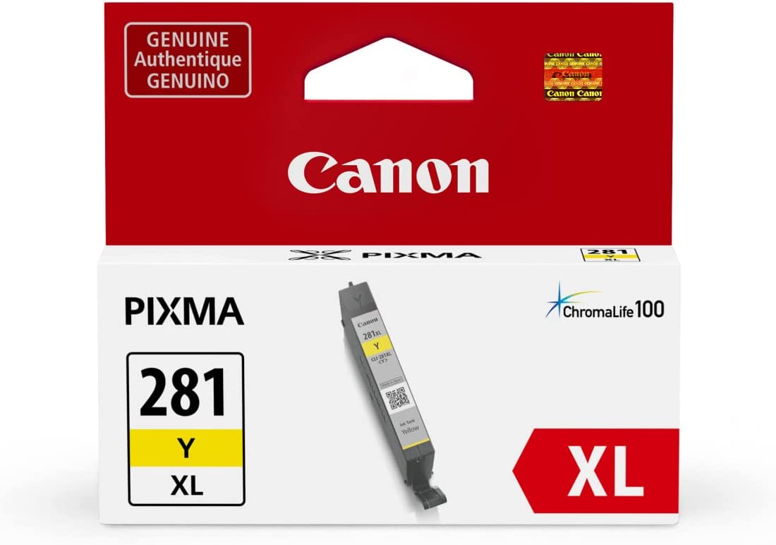 Canon CLI-281XL Yellow Ink Tank, Compatible to TR8520,TR7520,TS9120,TS8120 and TS6120 Printers (2036C001) Yellow XL Ink
