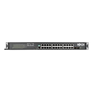 Tripp Lite 24-Port Gigabit Ethernet Switch L2 Managed 2 Dedicated SFP Slots 10/100/1000Mbps w/12-Outlet PDU (NSS-G24D2) 24-Port w/ PDU Managed