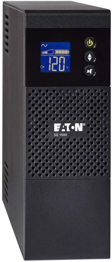 Eaton 5S1500LCD UPS Battery Backup &amp; Surge Protector, 1500VA / 900W, AVR, LCD Display, Line Interactive 5S LCD Power Supply 1500VA