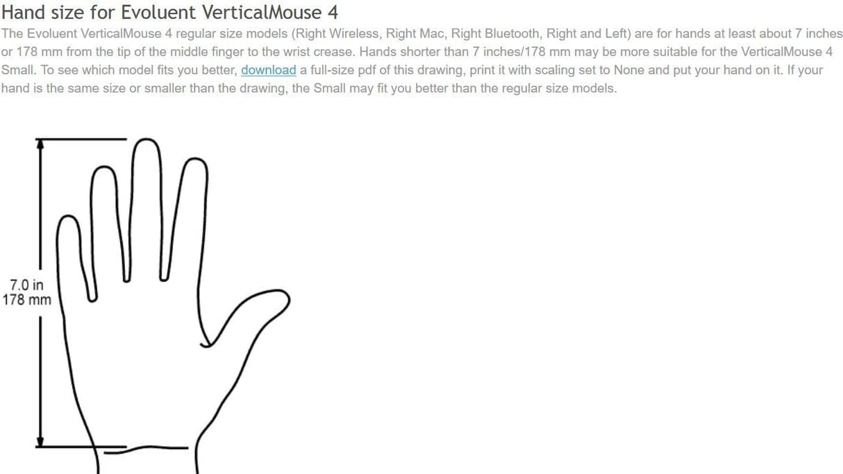 Evoluent VM4SW VerticalMouse 4 Right Hand Ergonomic Mouse with Wireless Connection (Small Size)