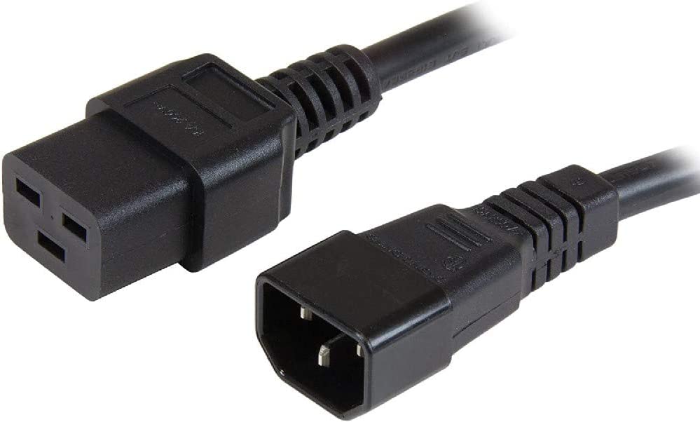 StarTech.com 3 ft Heavy Duty 14 AWG Computer Power Cord - C14 to C19 - 14 AWG Power Cable - IEC 320 C14 to IEC 320 C19 Power Cord (PXTC14C19143)