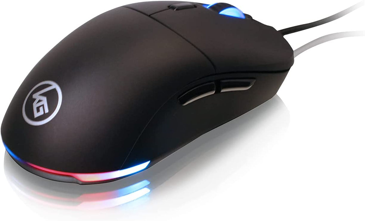 IOGEAR SYMMETRE II Pro USB Gaming Mouse - RGB - 16,000dpi - Custom Programming Software - 8 Programmable Buttons - Adjustable Weights - On-Board Memory - PC/Mac