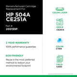 Clover imaging group Clover Remanufactured Toner Cartridge Replacement for HP CE251A (HP 504A) | Cyan Cyan 7,000