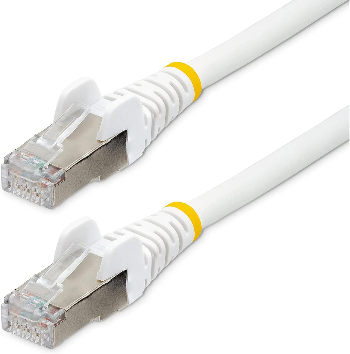 StarTech.com 5ft CAT6a Ethernet Cable - Low Smoke Zero Halogen (LSZH) - 10 Gigabit 500MHz 100W PoE RJ45 S/FTP White Network Patch Cord Snagless w/Strain Relief (NLWH-5F-CAT6A-PATCH)