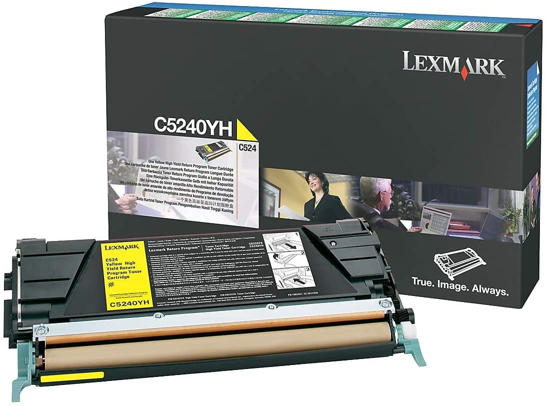 Lexmark C5240YH High-Yield Toner, 5000 Page-Yield