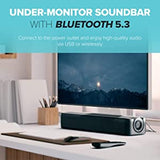 Creative Stage SE Under-Monitor Soundbar with USB Digital Audio and Bluetooth 5.3, Clear Dialog and Surround by Sound Blaster
