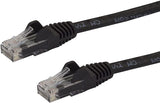 Startech 7ft CAT6 Ethernet Cable - Black CAT 6 Gigabit Ethernet Wire -650MHz 100W PoE RJ45 UTP Network/Patch Cord Snagless w/Strain Relief Fluke Tested/Wiring is UL Certified/TIA (N6PATCH7BK)
