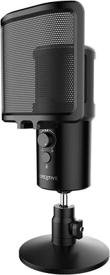 Creative Live! Mic M3 USB Microphone with Cardioid/Omni Polar Patterns, Real-time Mic-monitoring, Mute Button with LED Indicator, 24-bit/96kHz Studio-grade Recording, Detachable Pop Filter/Table Stand
