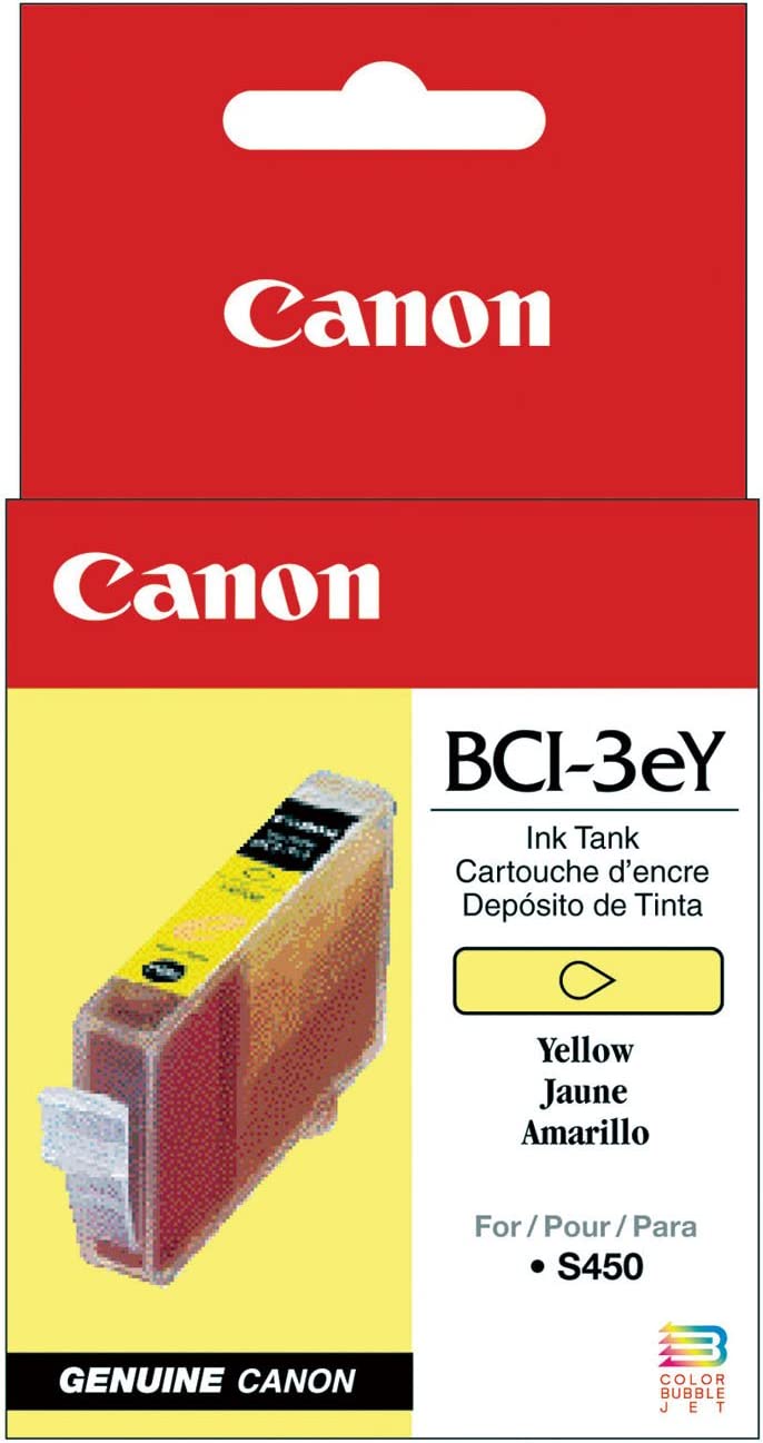 NEW CANON OEM INKJET INK FOR BJC-3000 - 1-BCI3EY SD YELLOW INK (Printing Supp...
