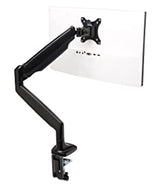 Kensington Single Monitor Arm with Vesa Mount, Adjustable Gas Spring Desk Monitor Arm, SmartFit® One-Touch Heavy Duty Monitor Stand for Ultrawide Monitors Up to 34 Inches, 19.8lbs - Black (K59600WW) single arm black