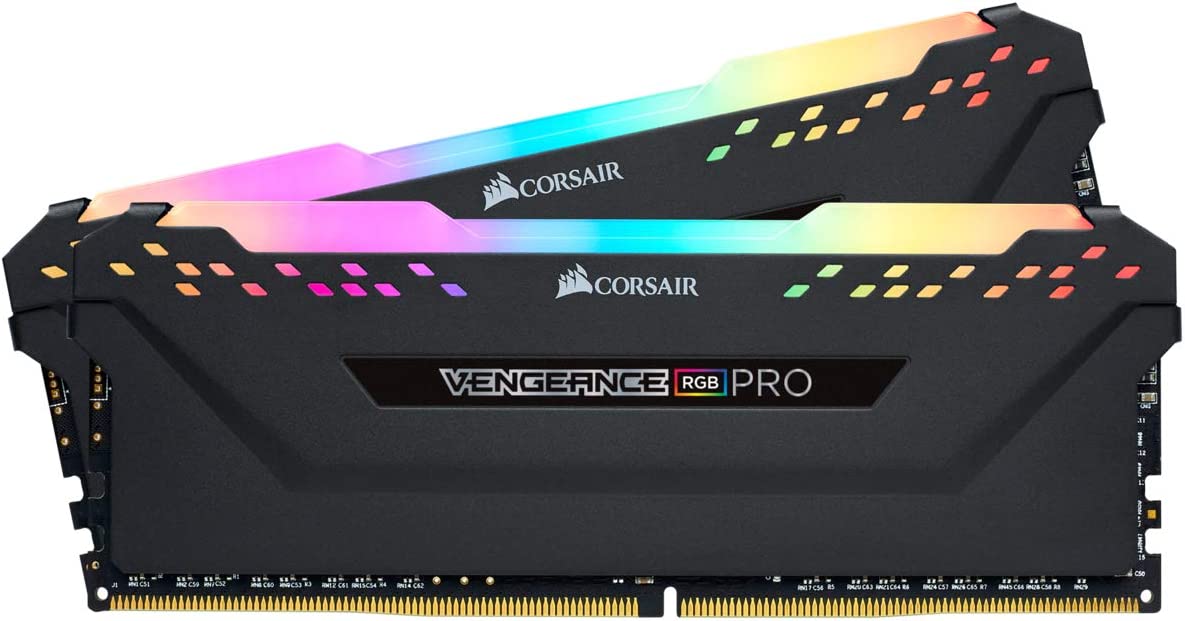 Corsair Vengeance RGB Pro 16GB (2x8GB) DDR4 3600 (PC4-28800) C18 AMD Optimized Memory – Black