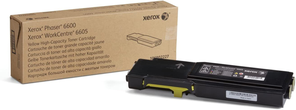 Xerox Phaser 6600/ WorkCentre 6605 Yellow High Capacity Toner Cartridge (6,000 Pages) - 106R02227 High Capacity Yellow 1 Pack